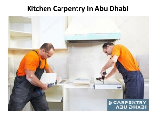 Kitchen Carpentry In Abu Dhabi