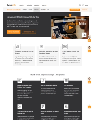 Barcode and QR Code Scanner SDK for Web