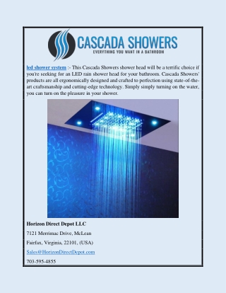 Led shower system | Modernize your bathroom with Ledshower system