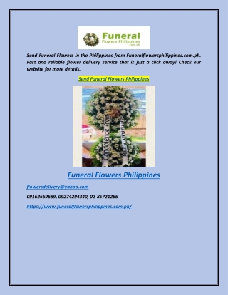 Send Funeral Flowers Philippines  Funeralflowersphilippines.com.ph
