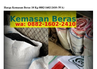 Harga Kemasan Beras 10 Kg