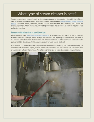 What type of steam cleaner is best