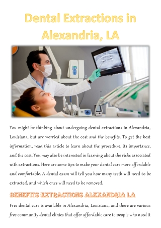 Dental Extractions in Alexandria, LA