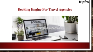 Booking Engine For Travel Agencies