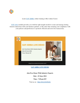 SAP-ARIBA-online-training-demo