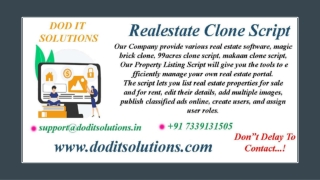 Best Online Realestate Clone System - DOD IT SOLUTIONS