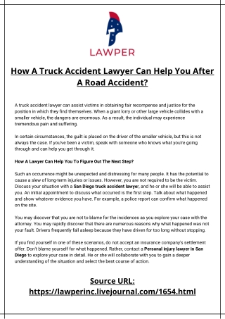 How A Truck Accident Lawyer Can Help You After A Road Accident