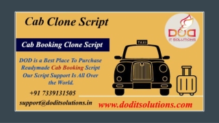 Best Online Cab Booking Clone System - DOD IT SOLUTIONS