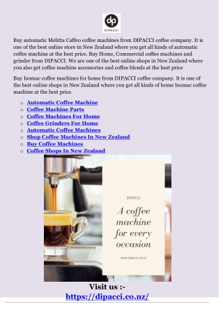 Shop Coffee Machines In New Zealand