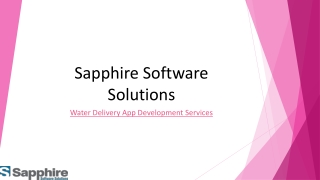 Water Delivery App Development Services | Sapphire