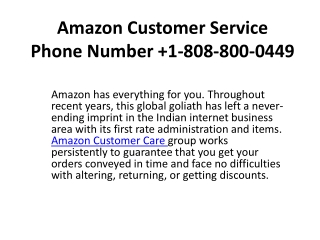 Amazon Customer Service Phone Number