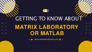 Getting to know about Matrix Laboratory or MATLAB