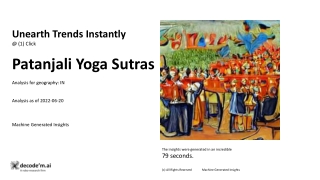 Patanjali yoga sutras May6th 2022