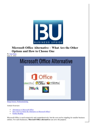 Microsoft Office Alternative – What Are the Other Options and How to Choose One