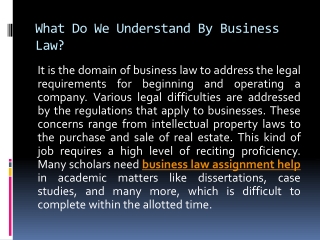 What Do We Understand By Business Law