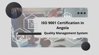ISO 9001 Certification in Angola