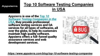 Top 10 Software Testing Companies in USA