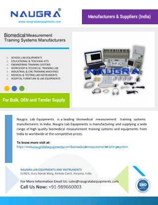 Biomedical Measurement Training Systems Manufacturers