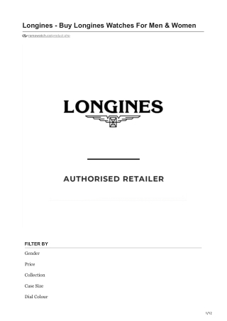 ramawatch.co-Longines - Buy Longines Watches For Men amp Women