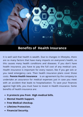 Benefits of Health Insurance