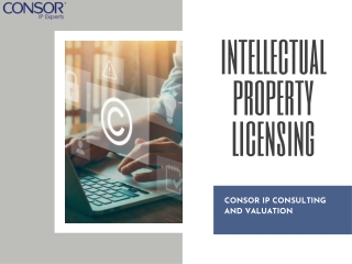 Intellectual Property Licensing  | CONSOR IP