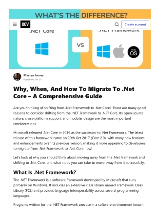Why, When, And How To Migrate To .Net Core – A Comprehensive Guide