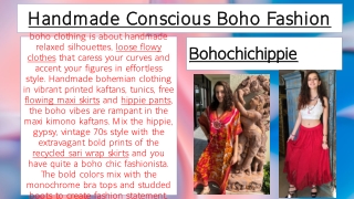 Handmade Conscious Boho Fashion