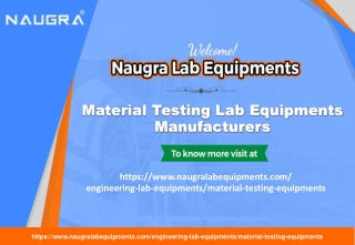 Material Testing Lab Equipments Manufacturers