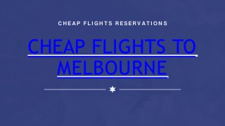 CHEAP FLIGHTS TO MELBOURNE