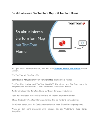 So aktualisieren Sie Tomtom Map mit Tomtom Home,.-converted