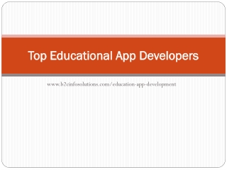 Top Educational App Developers