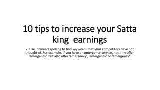 10 tips to increase your Satta king