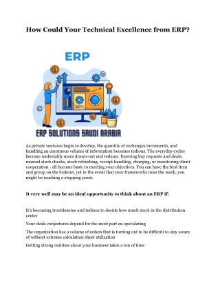 How Could Your Technical Excellence from ERP