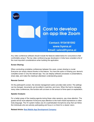 How much does it cost to develop an app like Zoom