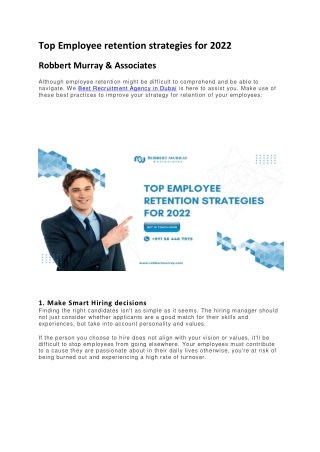 Employee retention strategies for 2022