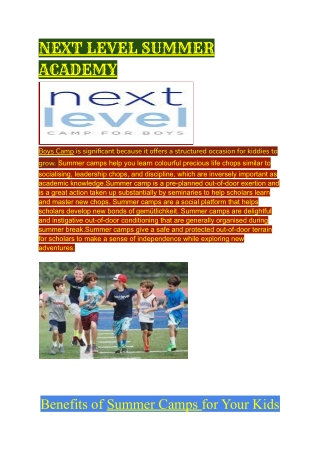 Boys Camp In Ct