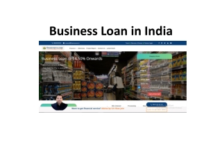 Business Loan in India