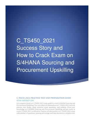 C_TS450_2021 Success Story and How to Crack Exam on SAP S/4HANA