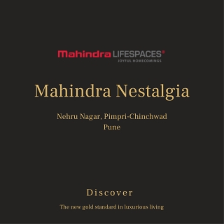 Mahindra Nestalgia Nehru Nagar Pimpri-Chinchwad Pune E Brochure