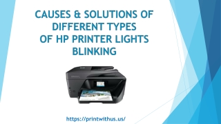 Causes of  HP Printer Light Blinking Error - Printwithus