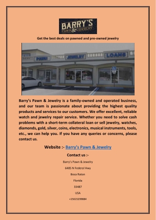 Get the best dealsGet the best deals on pawned and pre-owned j on pawned and pre