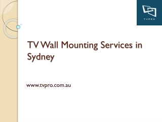 Best TV Wall Mounting Services Provider In Sydney