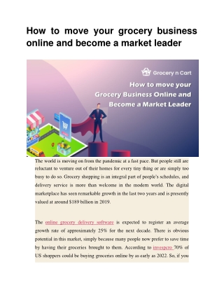 How to move your grocery business online and become a market leader