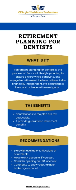 Retirement Planning For Dentists- Mdcpas