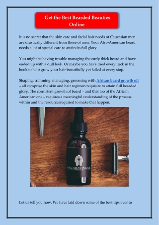 Get the Best Bearded Beauties Online