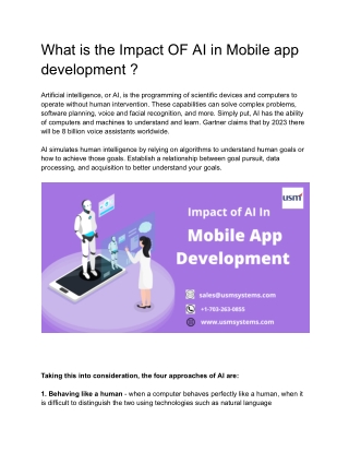 impact of Ai in mobile app - Google Docs