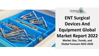 ENT Surgical Devices And Equipment Market 2022 : By Latest Trend, Key Players