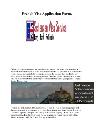Apply Schengen Visas