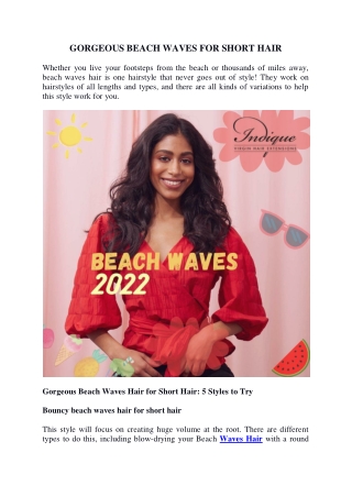GORGEOUS BEACH WAVES FOR SHORT HAIR