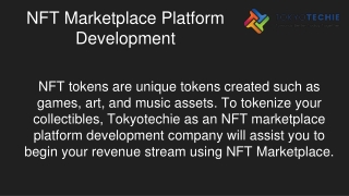 NFT Marketplace Platform Development